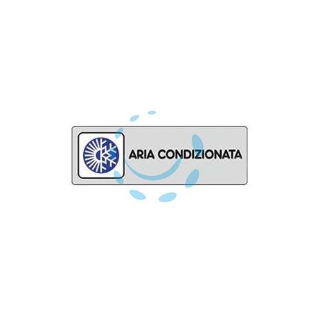 TARGHETTA ADESIVA "ARIA CONDIZIONATA" - cm.15x5h.