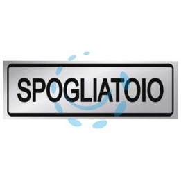 TARGHETTA ADESIVA "SPOGLIATOIO - cm.15X5h.