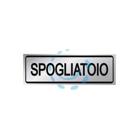 TARGHETTA ADESIVA "SPOGLIATOIO - cm.15X5h.