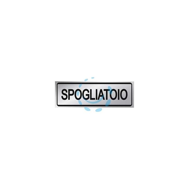 TARGHETTA ADESIVA "SPOGLIATOIO - cm.15X5h.