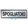 TARGHETTA ADESIVA "SPOGLIATOIO - cm.15X5h.