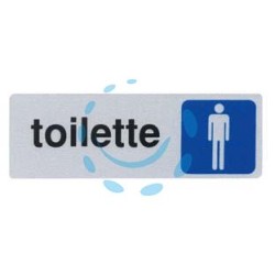 TARGHETTA ADESIVA "TOILETTE UOMO" - cm.15x5h.