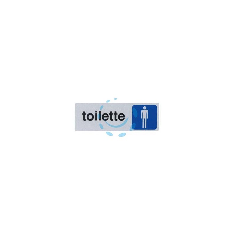 TARGHETTA ADESIVA "TOILETTE UOMO" - cm.15x5h.