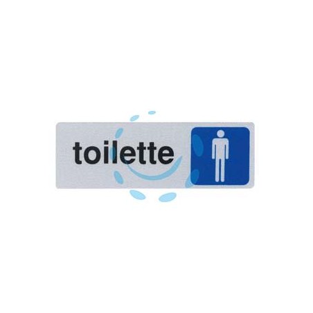 TARGHETTA ADESIVA "TOILETTE UOMO" - cm.15x5h.
