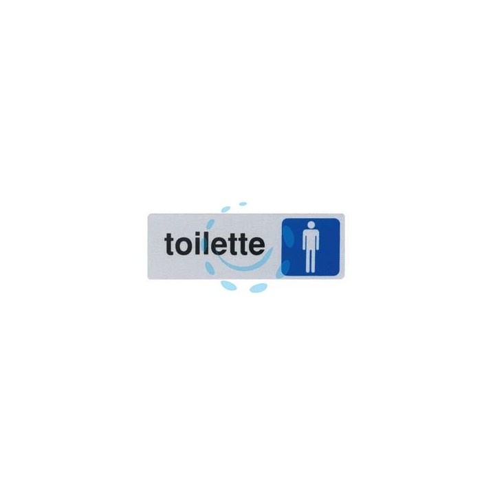 TARGHETTA ADESIVA "TOILETTE UOMO" - cm.15x5h.