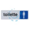 TARGHETTA ADESIVA "TOILETTE UOMO" - cm.15x5h.