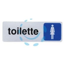 TARGHETTA ADESIVA "TOILETTE DONNA" - cm.15x5h.