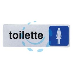 TARGHETTA ADESIVA "TOILETTE DONNA" - cm.15x5h.