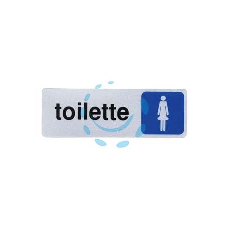 TARGHETTA ADESIVA "TOILETTE DONNA" - cm.15x5h.