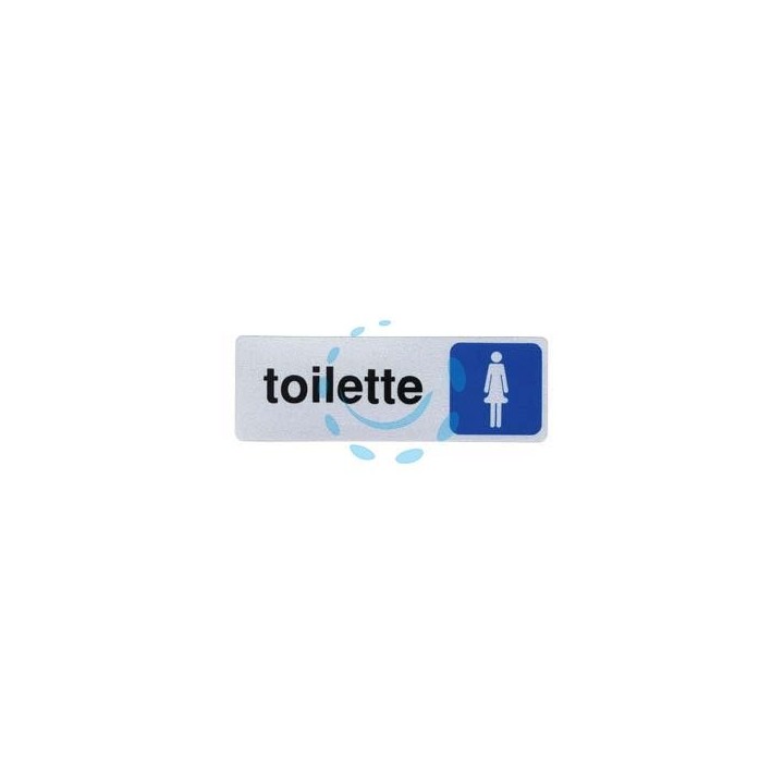 TARGHETTA ADESIVA "TOILETTE DONNA" - cm.15x5h.