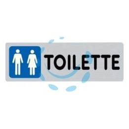 TARGHETTA ADESIVA "TOILETTE UOMO/DONNA" - cm.15x5h.