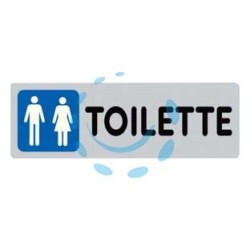 TARGHETTA ADESIVA "TOILETTE UOMO/DONNA" - cm.15x5h.