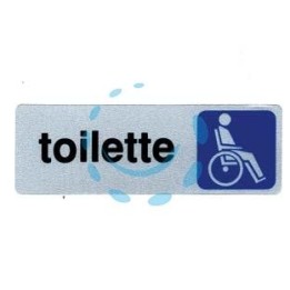 TARGHETTA ADESIVA "TOILETTE DISABILI" - cm.15x5h.