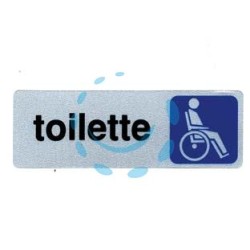TARGHETTA ADESIVA "TOILETTE DISABILI" - cm.15x5h.