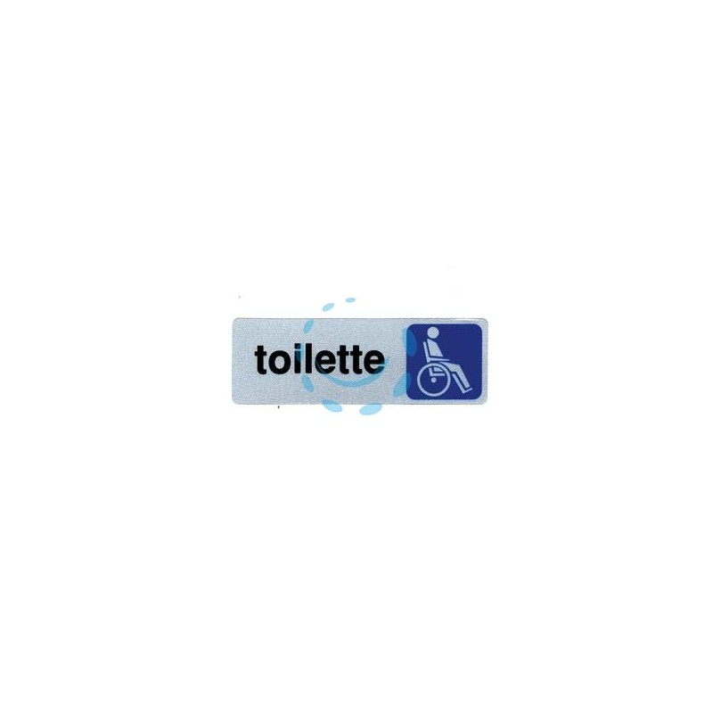 TARGHETTA ADESIVA "TOILETTE DISABILI" - cm.15x5h.