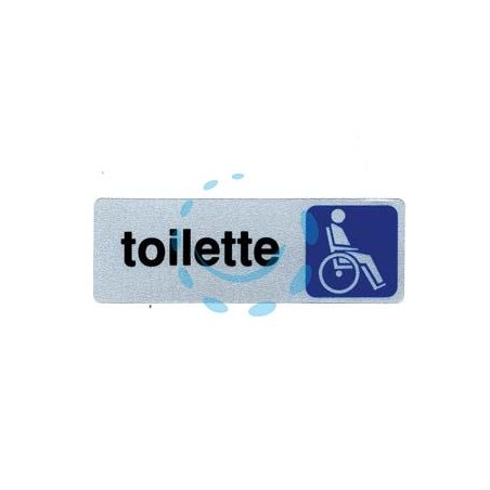 TARGHETTA ADESIVA "TOILETTE DISABILI" - cm.15x5h.