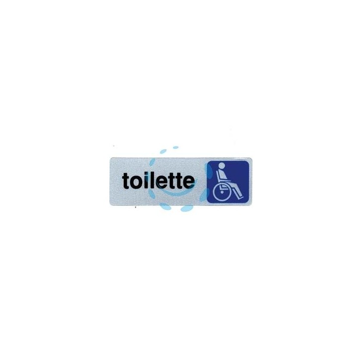 TARGHETTA ADESIVA "TOILETTE DISABILI" - cm.15x5h.