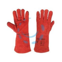 GUANTO SALDATORE CROSTA BOVINO ROSSO - tg.10
