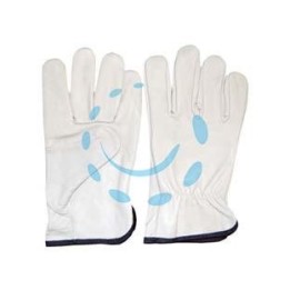 GUANTI DA LAVORO IN PELLE BOVINA BIANCO - tg.8