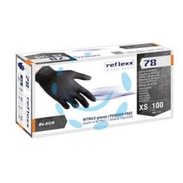 GUANTO IN NITRILE GR.4,0 SENZA POLVERE NERO R78 - tg.XL in conf. da 100 pz. 