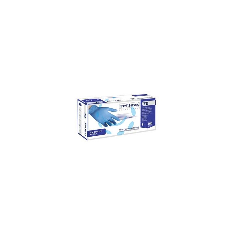 GUANTO IN NITRILE GR.4,9 SENZA POLVERE CELESTE R70 - tg.L in conf. da 100 pz. 