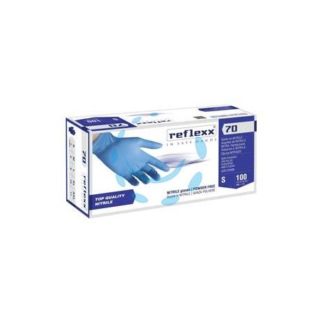 GUANTO IN NITRILE GR.4,9 SENZA POLVERE CELESTE R70 - tg.L in conf. da 100 pz. 