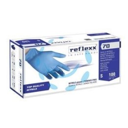 GUANTO IN NITRILE GR.4,9 SENZA POLVERE CELESTE R70 - tg.XL in conf. da 100 pz. 