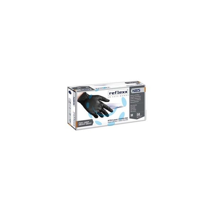 GUANTO IN NITRILE GRIP 3D GR.8,4 SENZA POLVERE NERO N85B - tg.XL in conf. da 50 pz. 