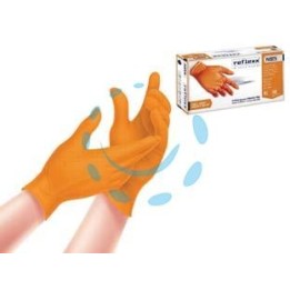 GUANTO IN NITRILE GRIP 3D GR.8,4 SENZA POLVERE ARANCIONI N85 - tg.XL in conf. da 50 pz. 
