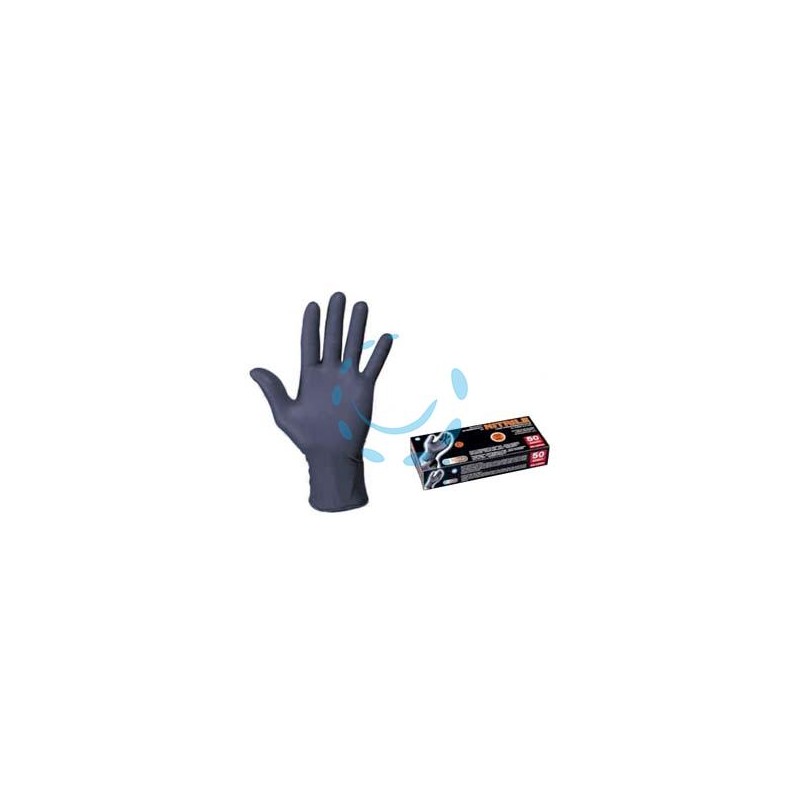 GUANTI IN NITRILE SPESSORATI NERI - tg.L in conf. da 50 pz. (PG506.11) 