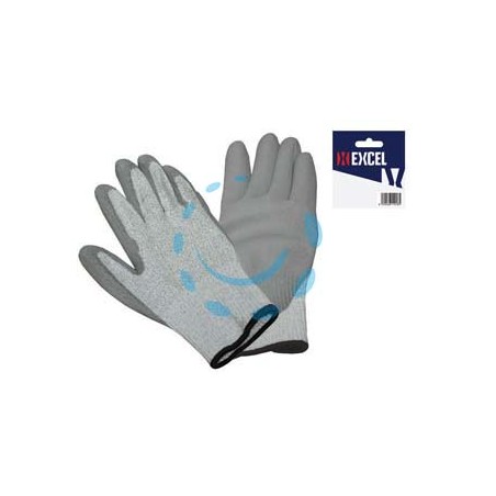 GUANTI ANTITAGLIO IN FILO UHMVPE E NYLON SPALMATO IN POLIURETANO - tg.XL misura 10
