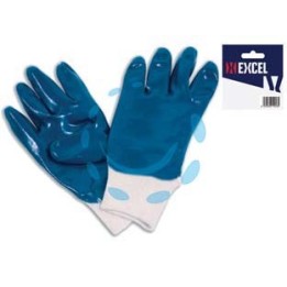 GUANTI DA LAVORO IN TELA INTERAMENTE SPALMATO IN NBR POLSO MAGLIA - tg.10