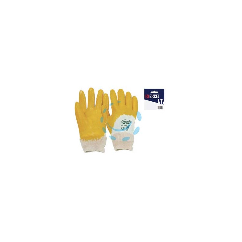 GUANTI DA LAVORO IMPREGNATO IN NBR COLORE GIALLO - tg. 7