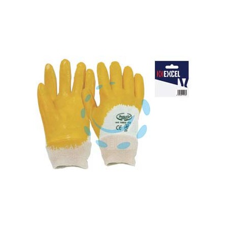 GUANTI DA LAVORO IMPREGNATO IN NBR COLORE GIALLO - tg. 9