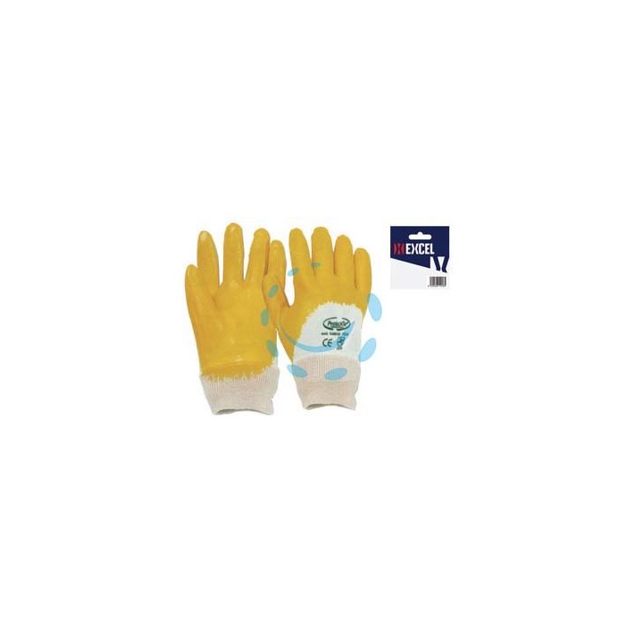GUANTI DA LAVORO IMPREGNATO IN NBR COLORE GIALLO - tg. 9