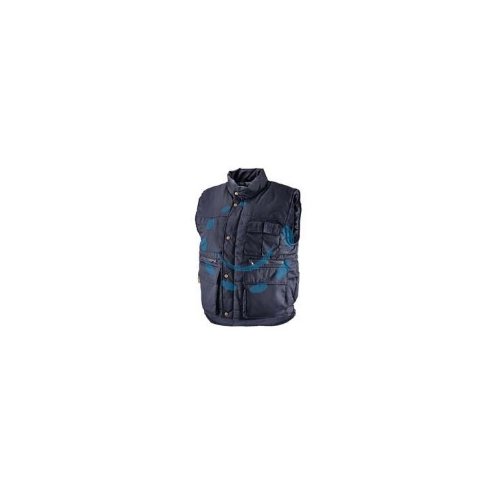 GILET IMBOTTITO IN POLIESTERE/COTONE BLU - tg.L