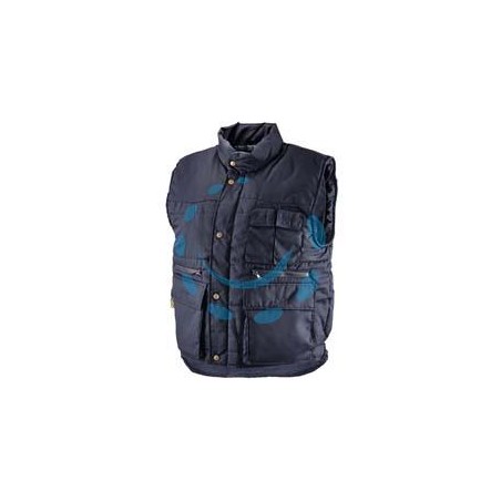 GILET IMBOTTITO IN POLIESTERE/COTONE BLU - tg.XXL