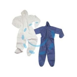 TUTA INTERA CON CAPPUCCIO IN POLIPROPILENE - tg.XXL colore blu
