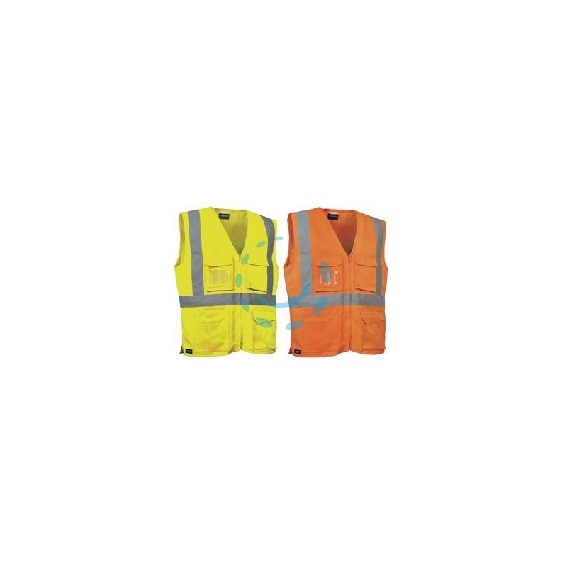 GILET SEKI AD ALTA VISIBILITA' - tg.XL - giallo fluo/navy