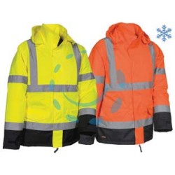GIACCA IMBOTTITA NAMSOS AD ALTA VISIBILITA' - tg.XL - arancio fluo/navy