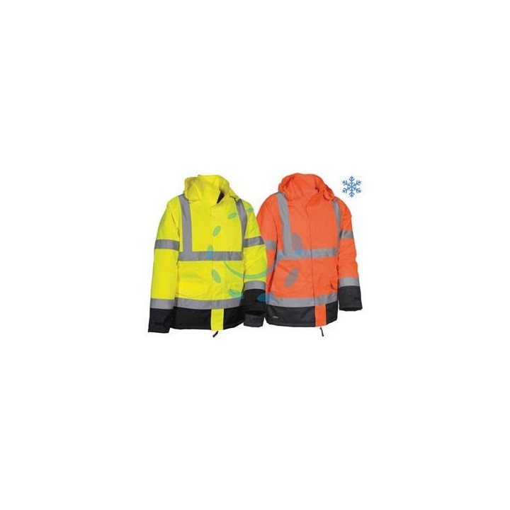 GIACCA IMBOTTITA NAMSOS AD ALTA VISIBILITA' - tg.2XL - arancio fluo/navy