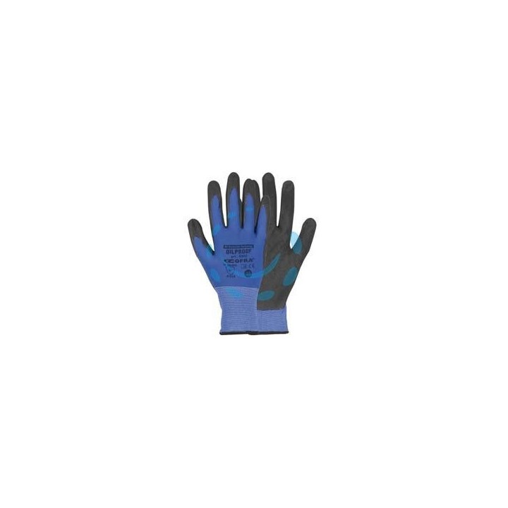 GUANTI DA LAVORO OIL PROOF IN NITRILE - tg.XL