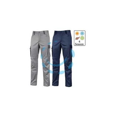 PANTALONE CARGO CRAZY IN TC STRETCH SLIM FIT - tg.L - westlake blue