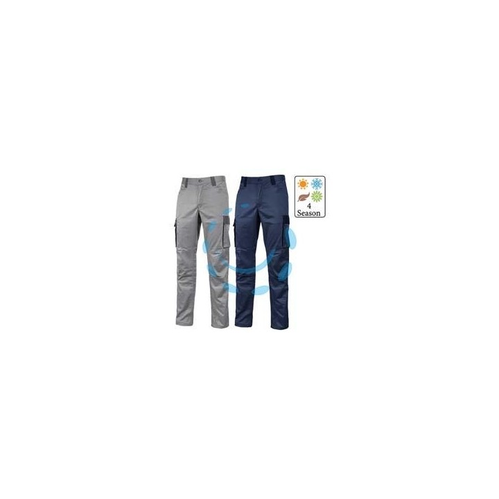 PANTALONE CARGO CRAZY IN TC STRETCH SLIM FIT - tg.L - westlake blue