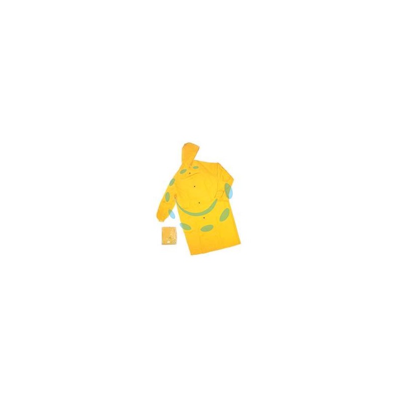 IMPERMEABILE CAPPOTTO IN PVC BISPALMATO PLP GIALLO - tg. XL