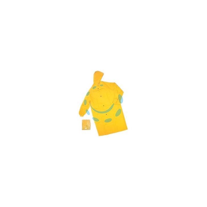 IMPERMEABILE CAPPOTTO IN PVC BISPALMATO PLP GIALLO - tg. XXXL