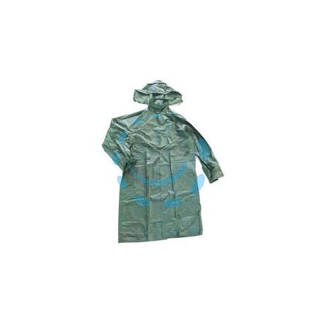 IMPERMEABILE CAPPOTTO IN NYLON/PVC VERDE - tg. XXL