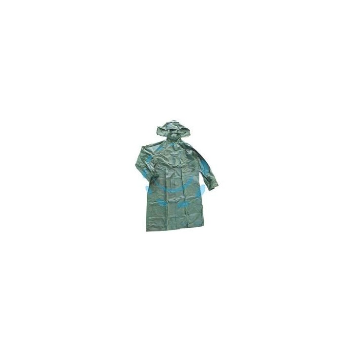 IMPERMEABILE CAPPOTTO IN NYLON/PVC VERDE - tg. XXXL