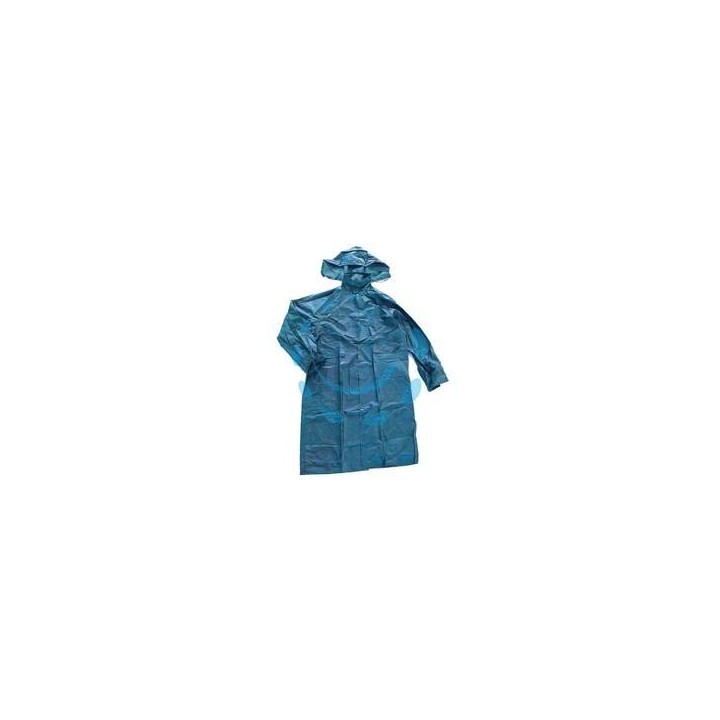 IMPERMEABILE CAPPOTTO IN NYLON/PVC BLU - tg. XXL
