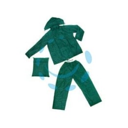IMPERMEABILE GIACCA/PANTALONE IN NYLON VERDE - tg. XXXL
